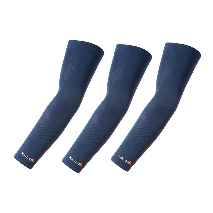 [쿠팡 직수입] 바이블러 심리스 무봉재 팔토시 양쪽 3세트, 네이비