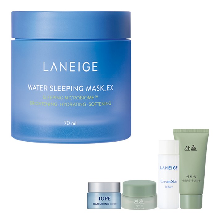 라네즈 워터 슬리핑 마스크 EX 70ml + 아모레퍼시픽 기초케어 4종, 1세트