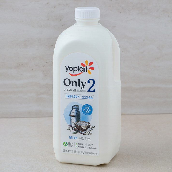 요플레 Only2 플레인 요거트, 1.8L, 1개