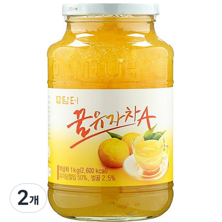 담터 꿀유자차A, 1kg, 1개입, 2개