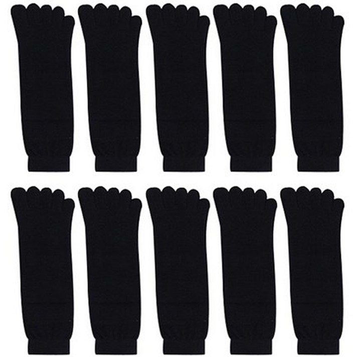 두발로 여성용 럭셔리 중목 발가락 양말 10켤레