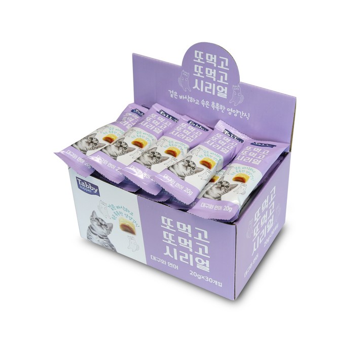 테비토퍼 고양이 또먹고또먹고 시리얼 스낵 생선 20g x 30p