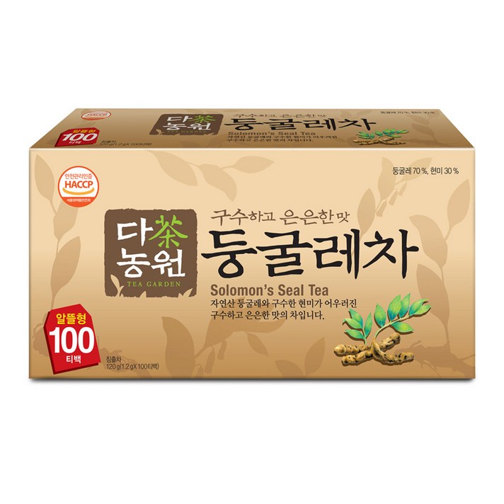 다농원 구수하고 은은한맛 둥굴레차 티백, 1.2g, 100개