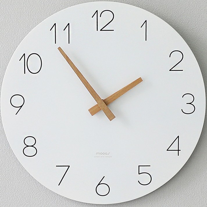 
                                                        무아스 플랫우드 벽시계, 화이트
                                                    