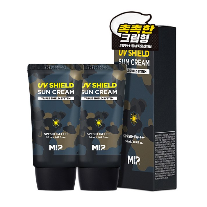 미프 UV쉴드 선크림 SPF50+ PA++++, 50ml, 2개