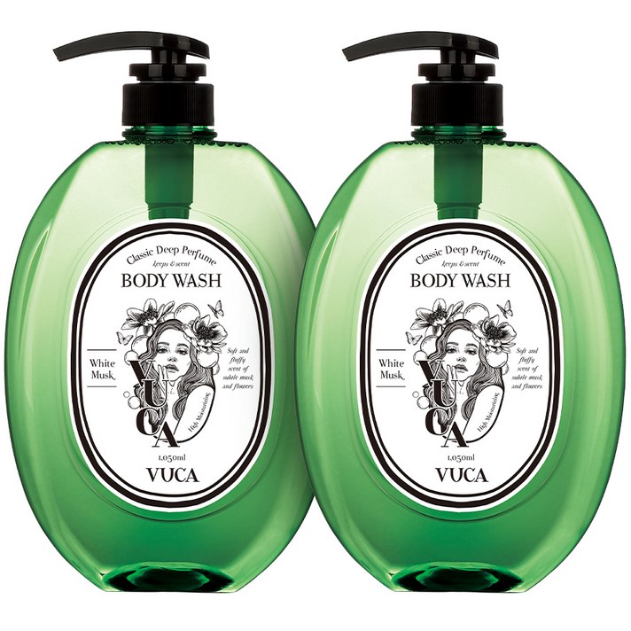 뷰카 클래식 딥 퍼퓸 바디워시 화이트머스크향, 2개, 1050ml