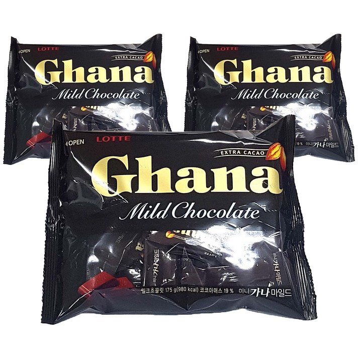  롯데제과 미니가나 마일드, 175g, 3개 