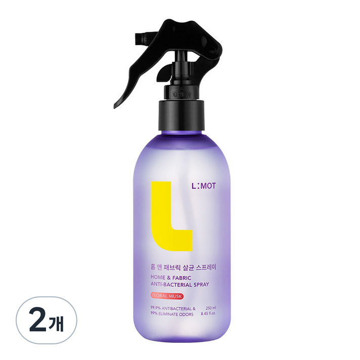 엘모트 홈 앤 패브릭 살균 스프레이 플로랄 머스크, 250ml, 2개, 플로랄 머스크 엘모트 홈 앤 패브릭 살균 스프레이 플로랄 머스크, 250ml, 2개, 플로랄 머스크