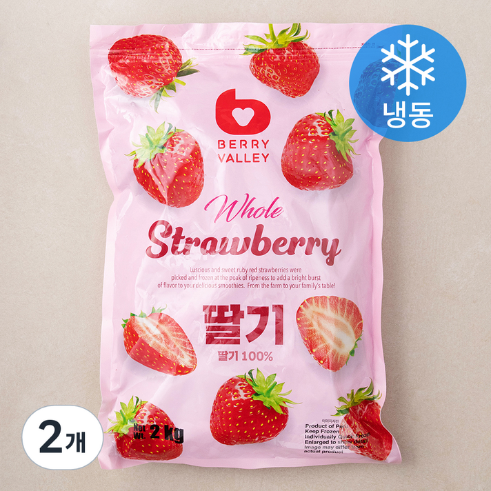 베리밸리 페루산 냉동딸기, 2kg, 2개