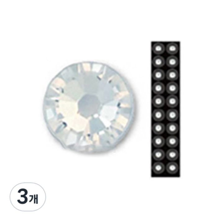 와사비네코 미미츠보 쥬얼리 귀지압패치, 크리스탈20pcs_L(4.0mm), 3개