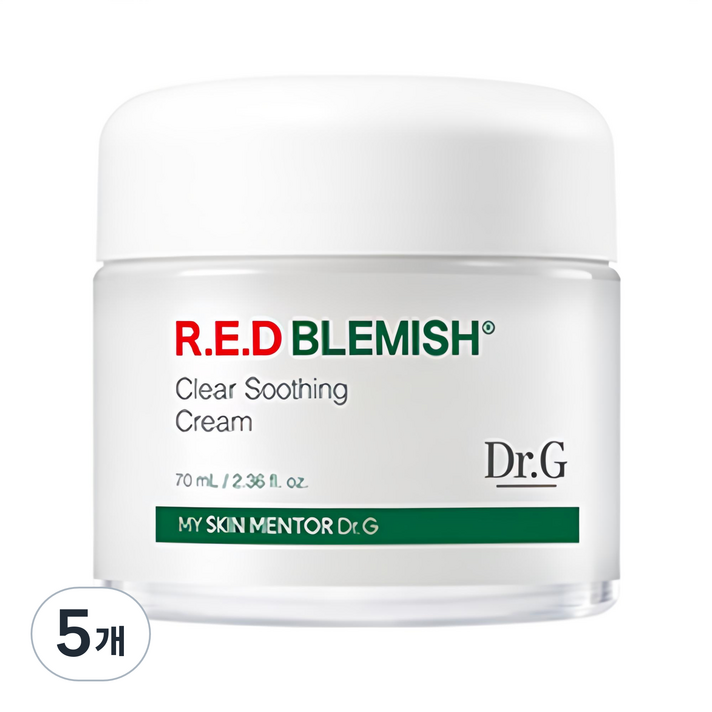 닥터지 레드 블레미쉬 클리어 수딩 크림, 70ml, 5개