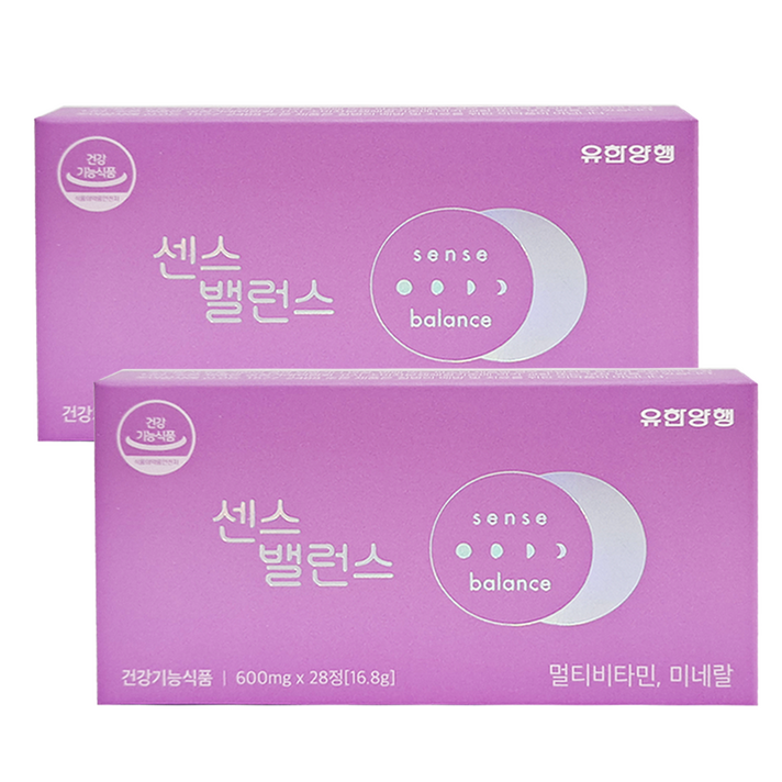 유한양행 센스밸런스 멀티비타민 미네랄 16.8g, 2개, 28정