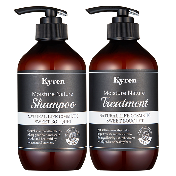 키렌 모이스처 네이처 샴푸 + 트리트먼트 스위트부케향, 1세트