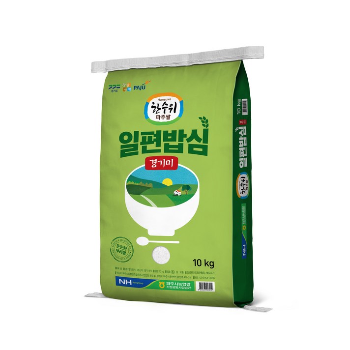 농협 한수위파주쌀 일편밥심 경기미 참드림, 특등급, 10kg, 1개 농협 한수위파주쌀 일편밥심 경기미 참드림, 특등급, 10kg, 1개