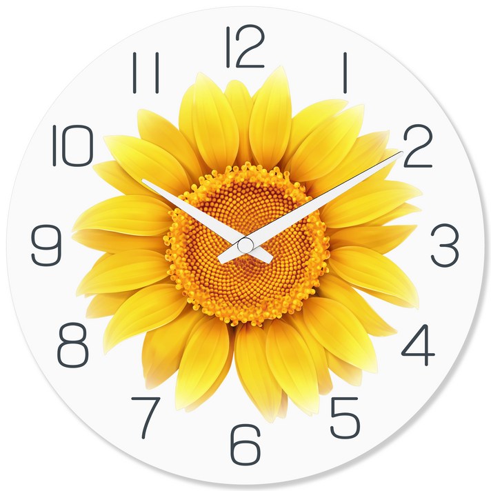 메르헨몬드 무소음 해바라기 벽걸이시계 MSF-09 30cm, 혼합색상