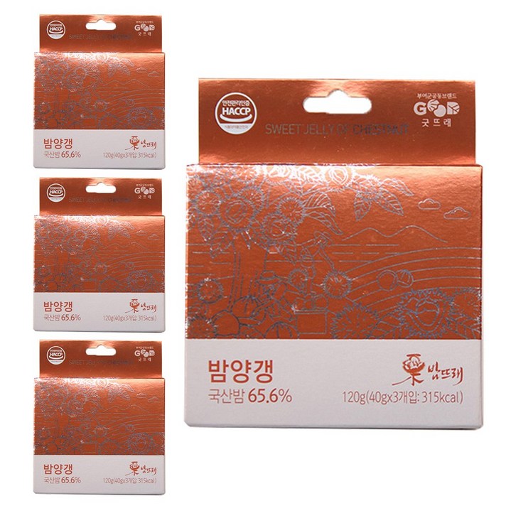 밤뜨래 밤양갱, 120g, 4개
