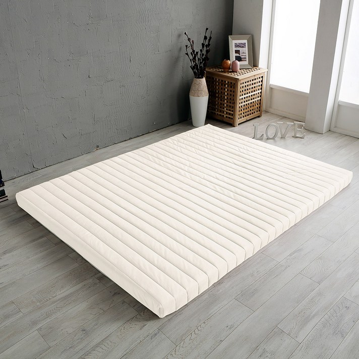 
                                                        핀폼 바닥 매트형 라텍스 토퍼 매트리스+ 커버 벨로아
                                                    