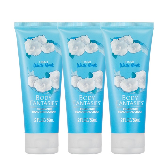 바디판타지 프레시 화이트머스크 핸드 앤 네일크림, 3개, 59ml