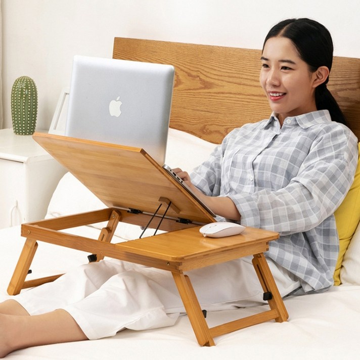 티비엠코리아 대나무 원목 접이식 트레이 좌식 테이블