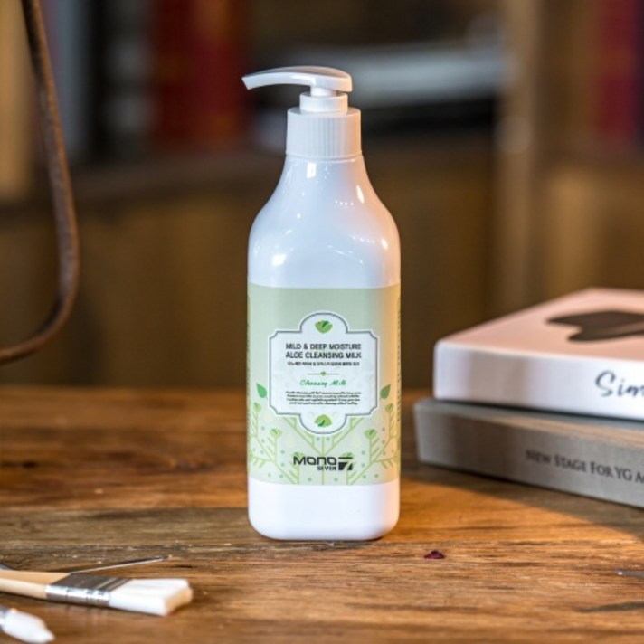 모노세븐 저자극 딥 모이스처 알로에 클렌징 밀크, 500ml, 1개