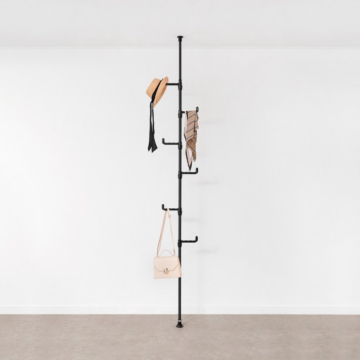  까사마루 유니 1단 폴행거, 블랙 