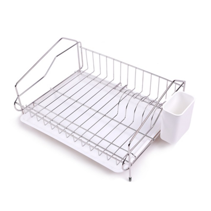 조이월드 스텐 일체형 미니 식기건조대 1단, 은색