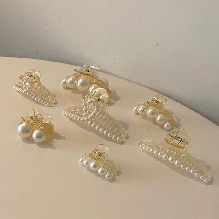 니즈백 진주 집게핀 7종 세트