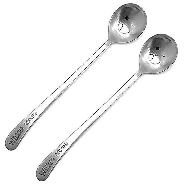 
                                                        윙커 스텐 화채 롱 스푼, 혼합색상, 2개
                                                    