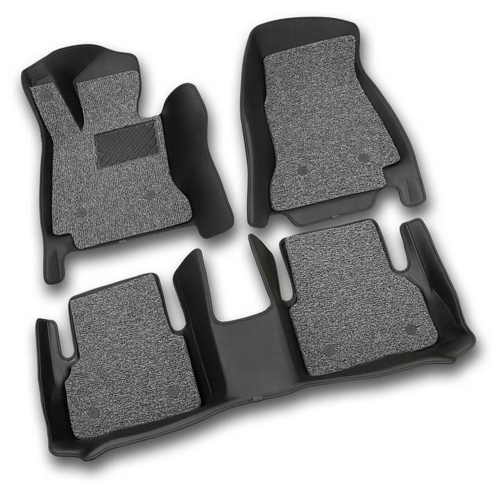 AUTOMATE 차량용 코일 카매트 6D, 투싼 NX4, 블랙 + 그레이