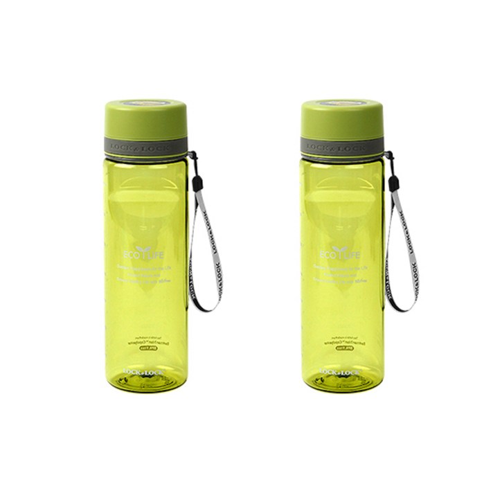 락앤락 투톤 스파우트 물병 ABF634GS2 2p, GRN, 770ml
