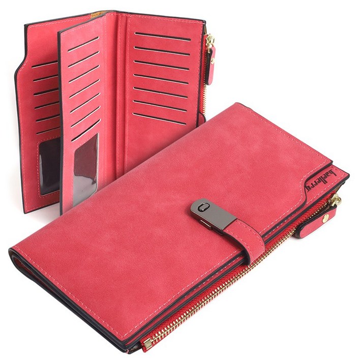 자크앤 여성 장지갑 스웨이드 인조가죽 지갑