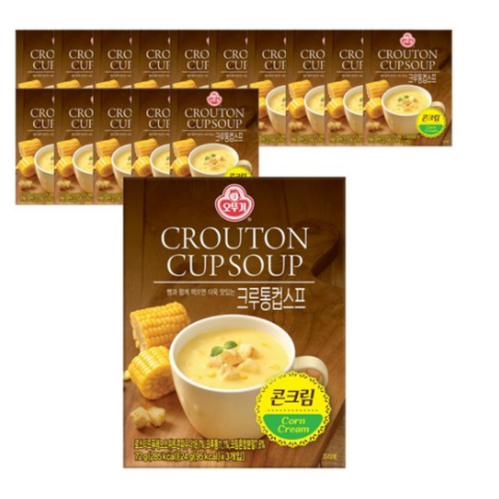 오뚜기 즉석 크루통 컵스프 콘크림, 72g, 96개