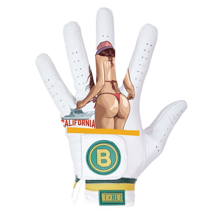 블랙레벨 베이비터치G 캘리포니아 남자 왼손 양피 골프장갑, 혼합색상