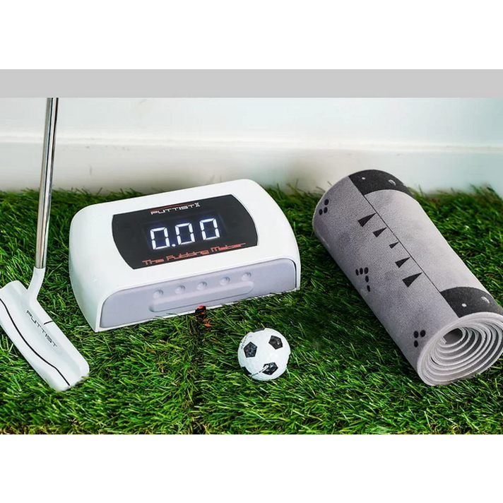 퍼티스트2 22년 신형 골프 퍼팅 연습기 3피스 골프공 증정 디지털 레이저 휴대용 연습 실내 자동 퍼팅기 게임기 퍼터연습 퍼터 충전식 레이져 퍼터기, 고급형(충전배터리내장형)
