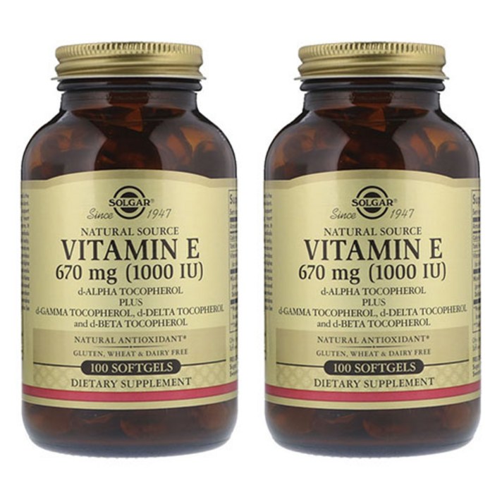 솔가 비타민 E 1000IU 믹스드 토코페롤 소프트젤, 100개입, 2개
