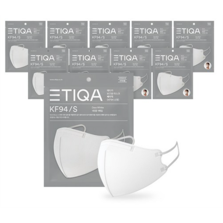 에티카 보건용 마스크 베이직 성인용 KF94 백색 소형, 1개입, 30개