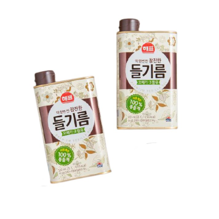 해표 딱 한번 짠 참진한 들기름, 2개