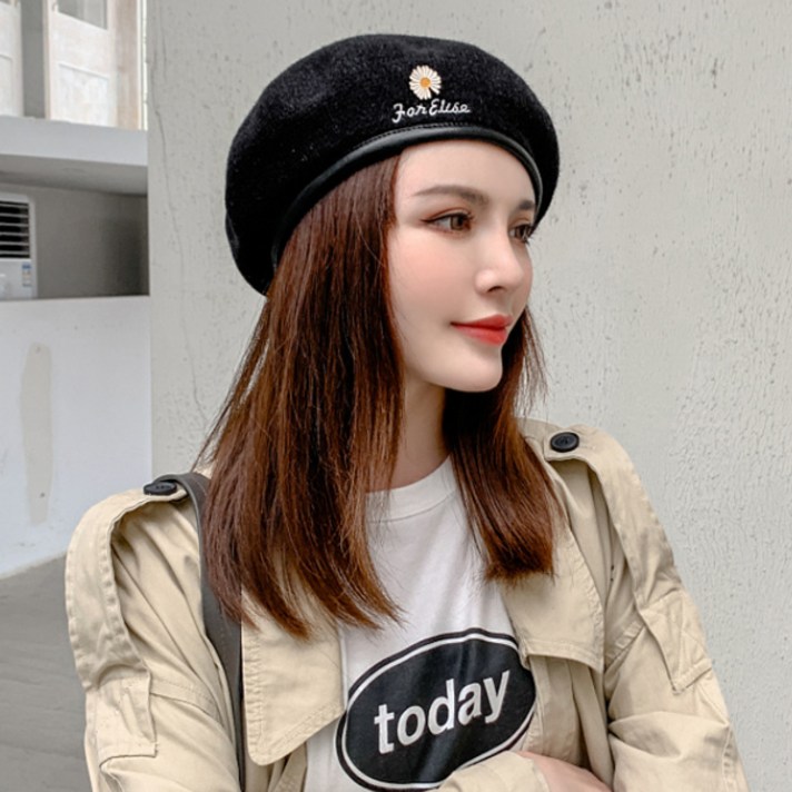 쇼미코리아 여성 여자 베이직 데이지 베레모+사은품