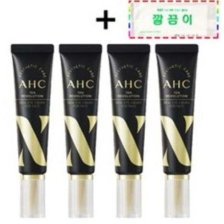 [2022년]최신상 AHC 아이크림 시즌10 텐 레볼루션 리얼 아이크림 포 페이스 30ml + 깔끔이 증정 세트구성, 4개