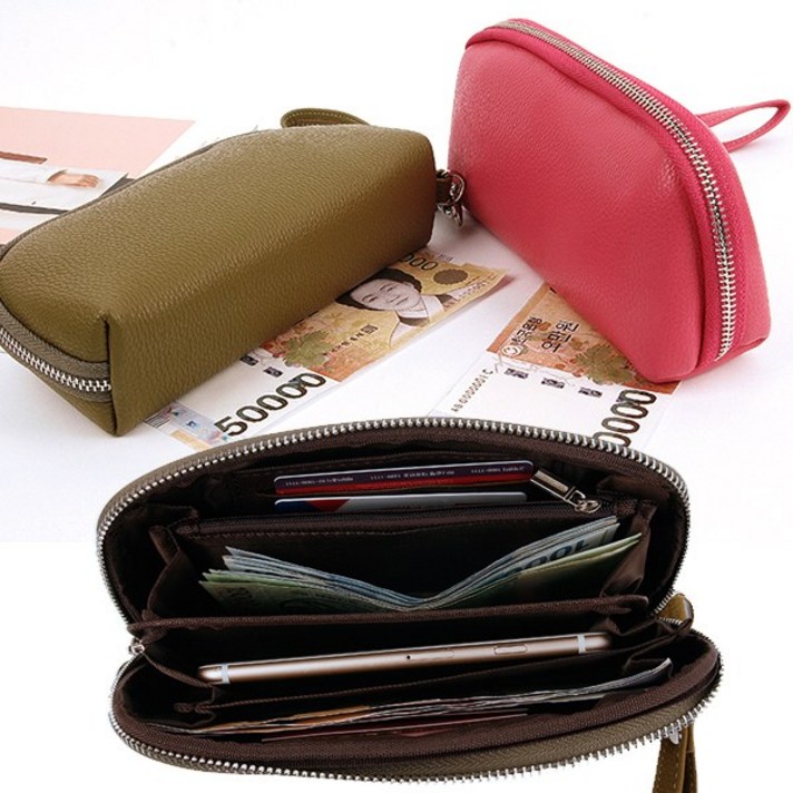 문셀러 통장지갑 핸드스트랩포함 남녀공용통장파우치