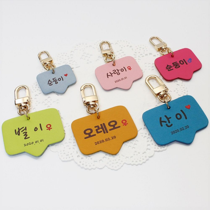
                                                        반려동물 고리형 인식표 강아지 외출용 이름표, 둥근체, 블루
                                                    