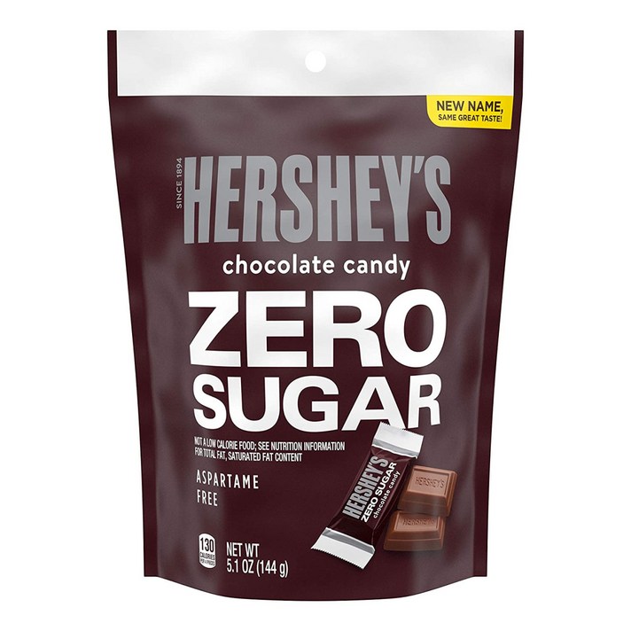 Hershey's 허쉬 제로슈가 밀크 초콜렛 144g 다이어트 당뇨 간식 어린이간식 저탄고지 키토 바디프로필식단, 3개