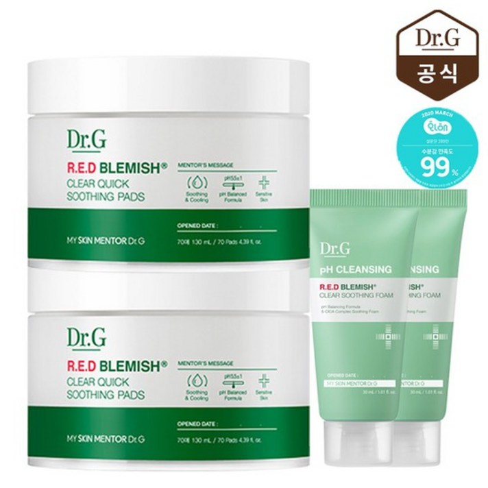 [닥터지][1+1]레드 블레미쉬 클리어 퀵 수딩 팩 70EA, 상세설명 참조, 없음