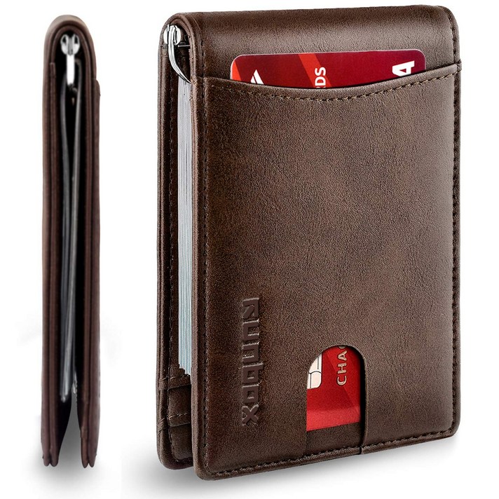 RUNBOX 전자 차단 슬림 디자인 머니클립 남성 반지갑 지갑