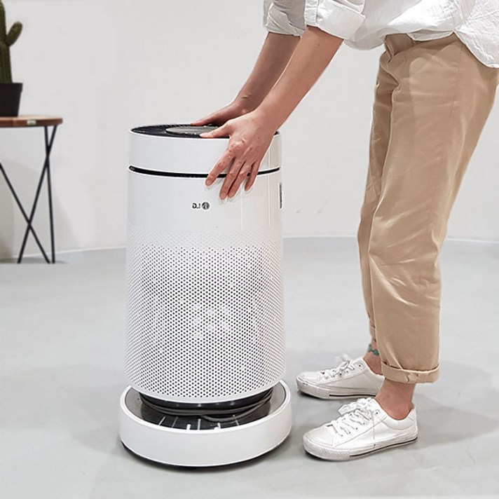 퓨리프리 싱글1단 화이트 엘지 퓨리케어공기청정기받침대 플러스랩