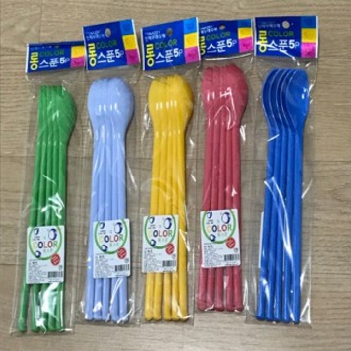 
                                                        칼라 롱스푼 5p (플라스틱 긴 숟가락), 3개
                                                    