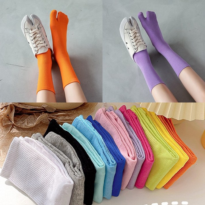 고운발 새롭게 태어난 고급 타비양말 쫀쫀발목 컬러 발가락 족발 양말 12컬러
