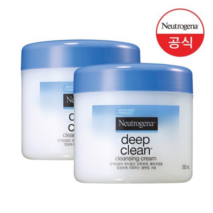 뉴트로지나 딥 클린 클렌징 크림, 285ml, 2개