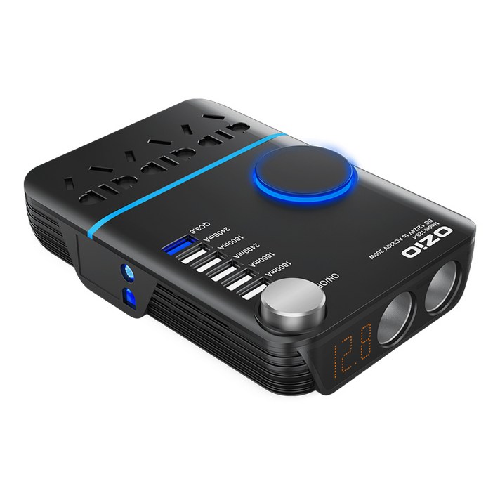 지구마켓 차량용 멀티 인버터 12V 24V ~ 220V 콘센트 USB 포트 시거젝 겸용, 지구마켓 차량용 멀티 인버터 12v A시거잭X개