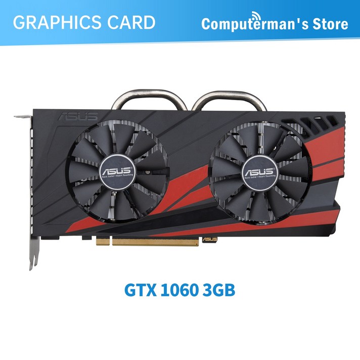 그래픽 카드 GTX 750 TI 2GB 650 960 1030 1050 4GB 1660 SUPER S RTX 2060 6GB RX560 비디오 GPU, ASUS GTX 1060 3G